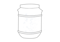 طبلة بلاستيكية سعة 50 لتر - 120 لتر