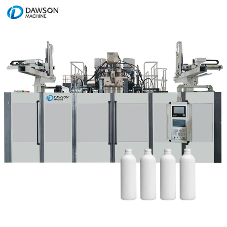 محطة Dobule HDPE ماكينة ماكينة نفخ الحاويات البلاستيكية 