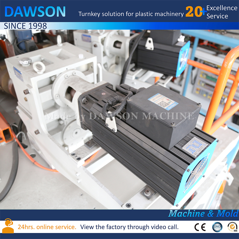 آلات نفخ وتنظيف زجاجات HDPE الكهربائية بالكامل