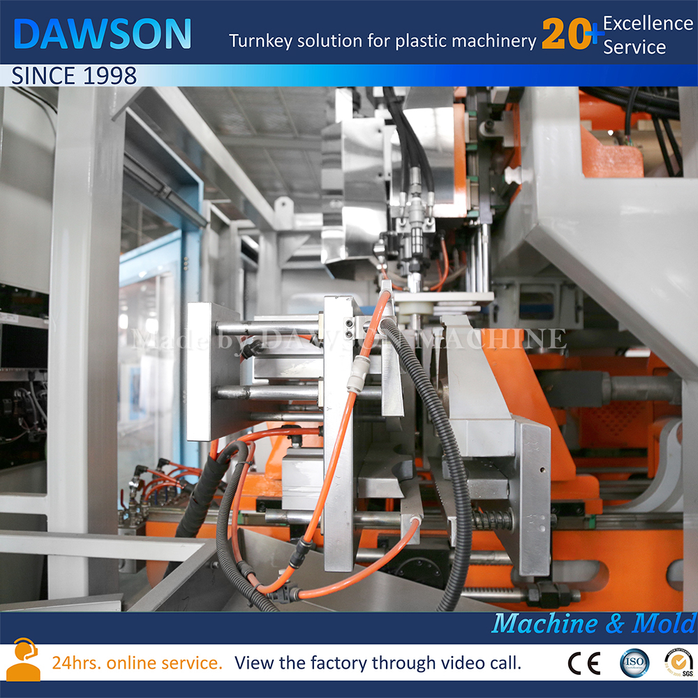 ماكينة نفخ وقذف جيريكان الكهربائية بالكامل بمحطة مزدوجة HDPE 3L 5L