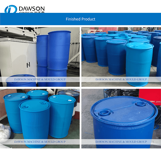 120L 220L HDPE البلاستيك مزدوج L-حلقة الطبول برميل صنع تراكم يموت رئيس التلقائي البثق ماكينة التشكيل بالنفخ