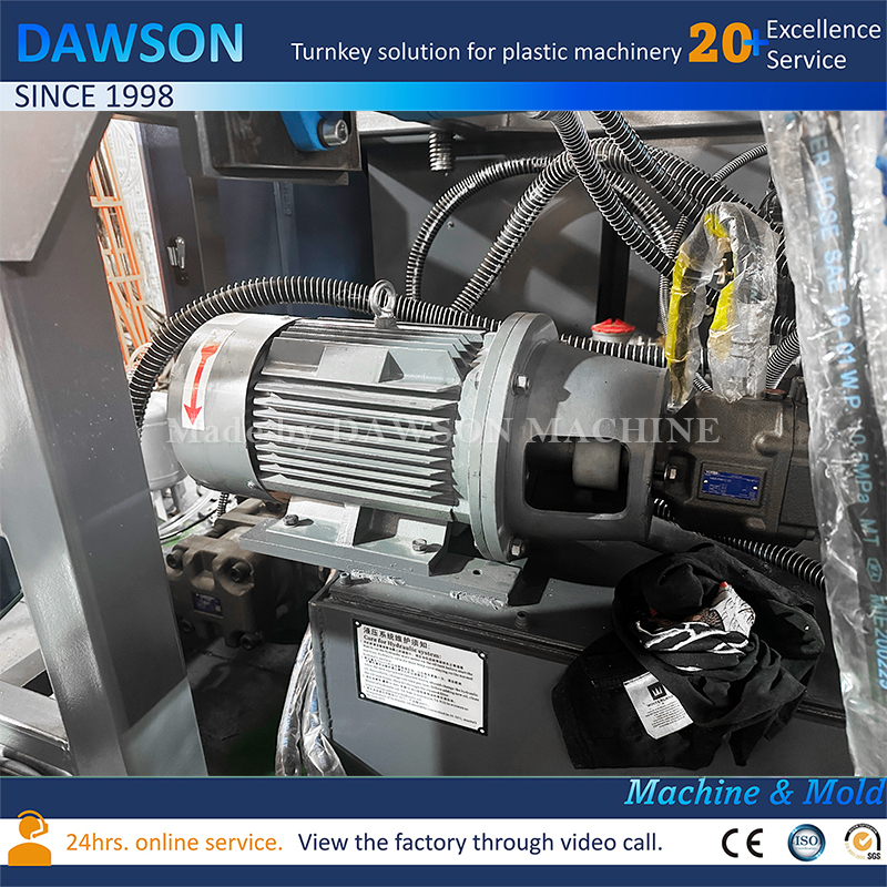 محطة واحدة ذات 5 رؤوس HDPE ذات الفم العريض لتصنيع العلب ذات الفم العريض، ماكينة التشكيل بالنفخ، آلات التشكيل بالنفخ