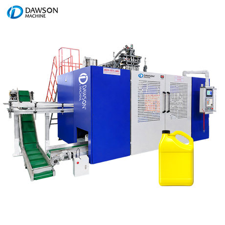 آلة صنع الحاويات HDPE سعة 5 لتر آلة التشكيل بالنفخ والبثق الأوتوماتيكية لإنتاج عبوات زيوت التشحيم وزجاجة التبريد