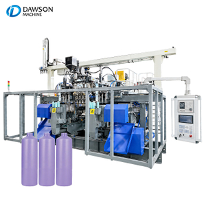 آلة نفخ القوالب متعددة الرؤوس ذات 4 تجويفات، آلات صنع زجاجات HDPE بمحطة مزدوجة لصناعة تعبئة المنظفات الكيميائية لمستحضرات التجميل