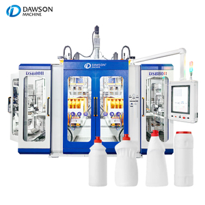 آلة صنع زجاجة التنظيف HDPE 1L DSB80II آلة التشكيل بالنفخ والقذف ذات المحطة المزدوجة