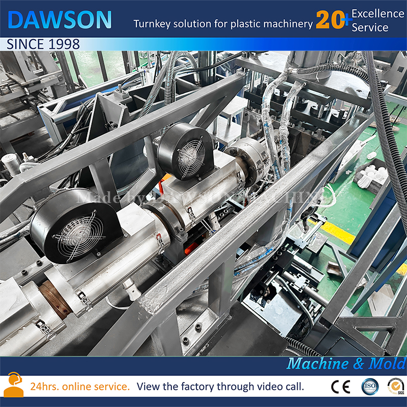 آلة نفخ العلبة ذات الفم العريض HDPE ذات 5 رؤوس عالية الإنتاج للاستخدام الغذائي والكيميائي