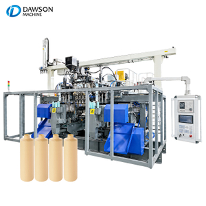 آلة صنع الزجاجة HDPE 0-1L آلة التشكيل بالنفخ الأوتوماتيكية ذات 4 رؤوس للحاويات الكيميائية لخط إنتاج التعبئة والتغليف للاستخدام اليومي