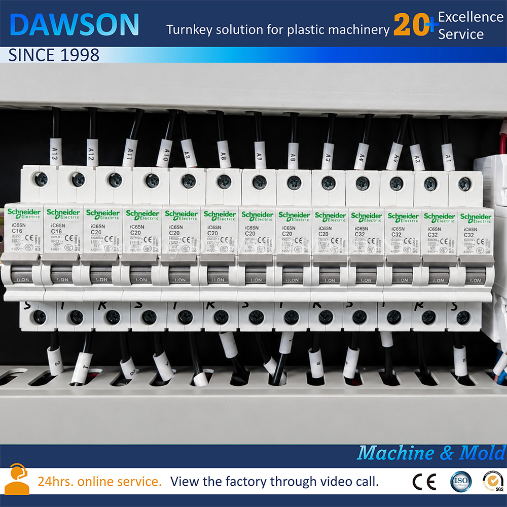 HDPE Jerry يمكن نفخ خط إنتاج القوالب بمحطة مزدوجة آلة الرأس المزدوج لتصنيع الحاويات البلاستيكية ومصنع تعبئة السوائل