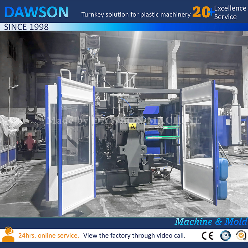 آلة التشكيل بالنفخ والبثق DSB80-30L ذات الدقة العالية لطبل الزيت البلاستيكي HDPE 30L